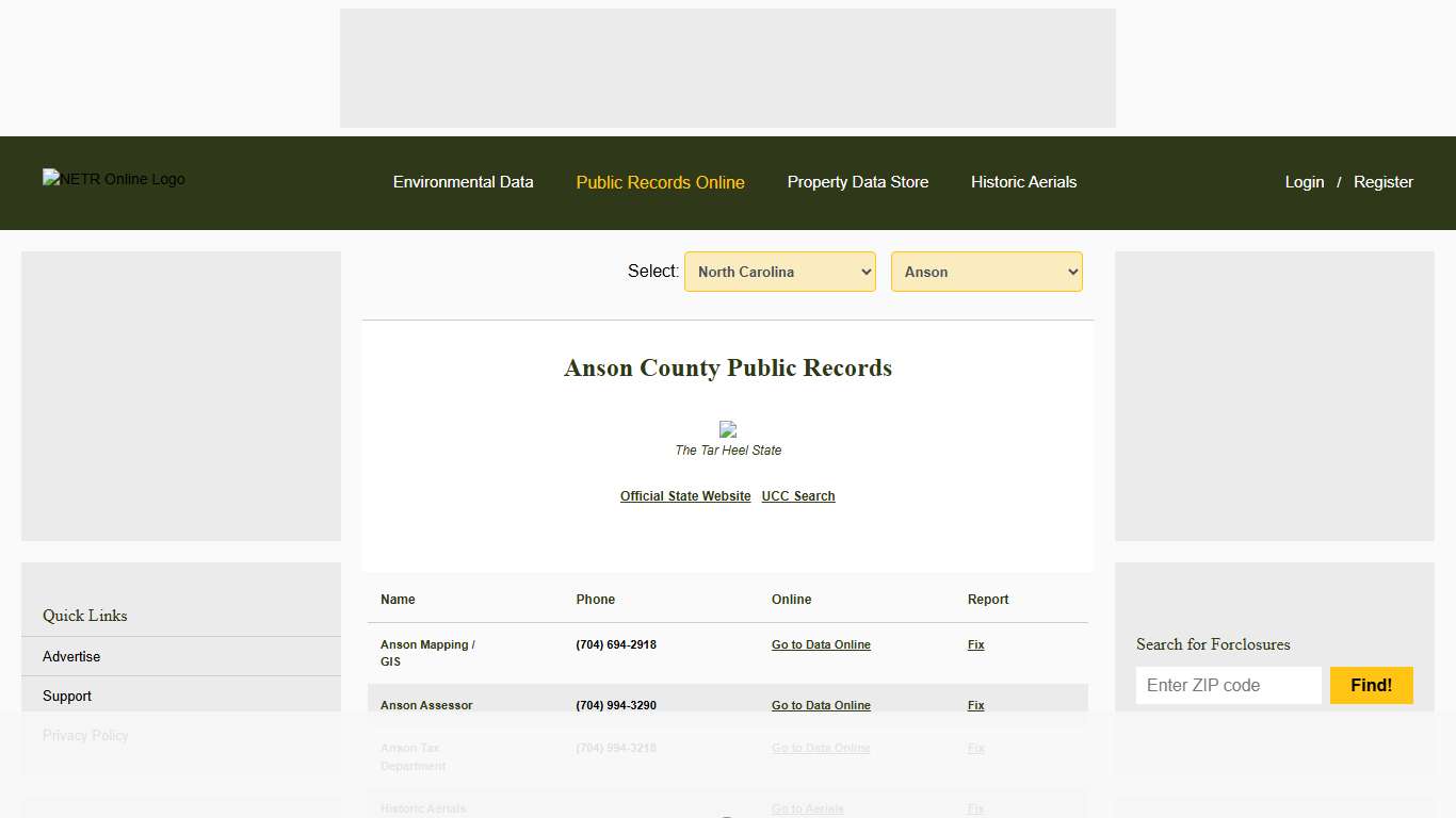NETR Online • Anson • Anson Public Records, Search Anson Records, Anson Property Tax, North Carolina Property Search, North Carolina Assessor