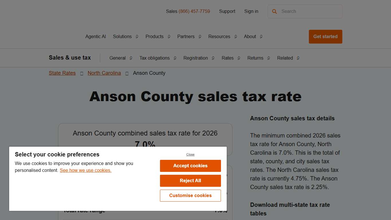 2026 Anson County County Sales Tax Rate - Avalara