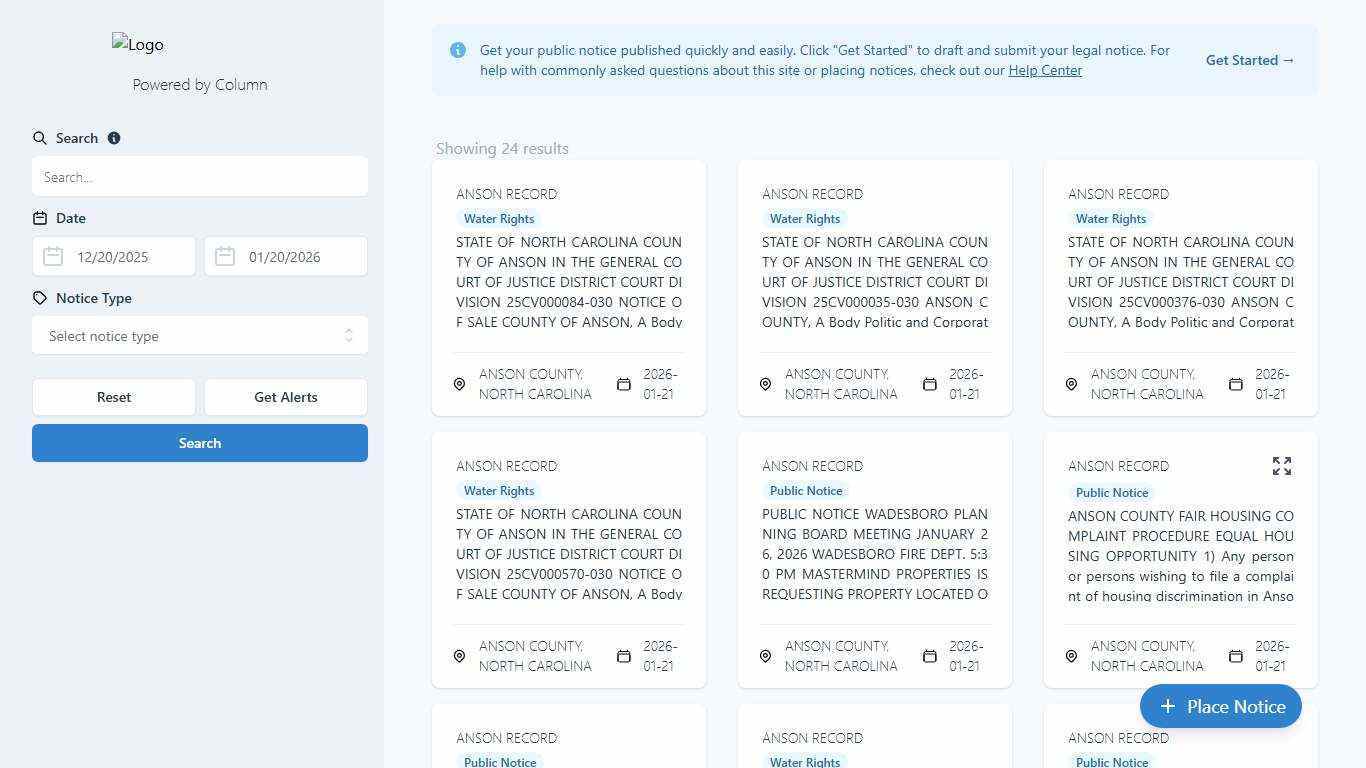 Public Notices | Anson Record